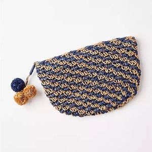 Loft Woven Straw Pouch